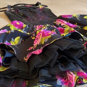 Betsey Johnson corset floral dress.